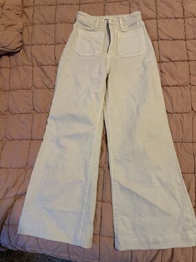 Wide Leg Cream Women’s Jeans